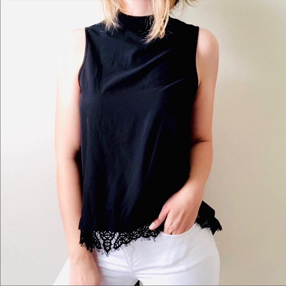 Love Scarlett black high-low tank top - MEDIUM